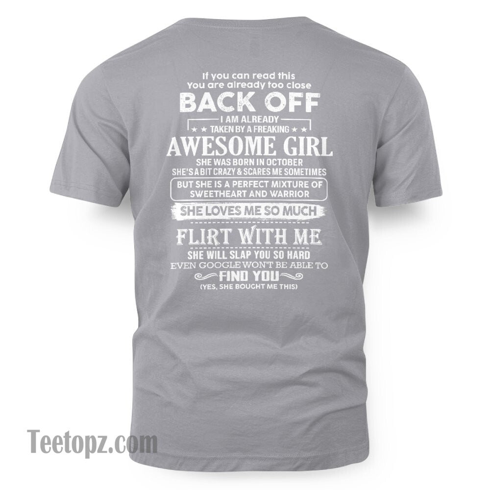 October – Awesome Girlfriend Born In October – Special gift for your Boyfriend – From Wife KATE10 (SKU06-25-10)