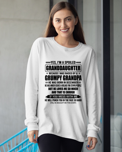 DECEMBER - GRUMPY GRANDPA - PERFECT GIFT FOR YOUR GRANDDAUGHTER - (SKU2606-345-12)