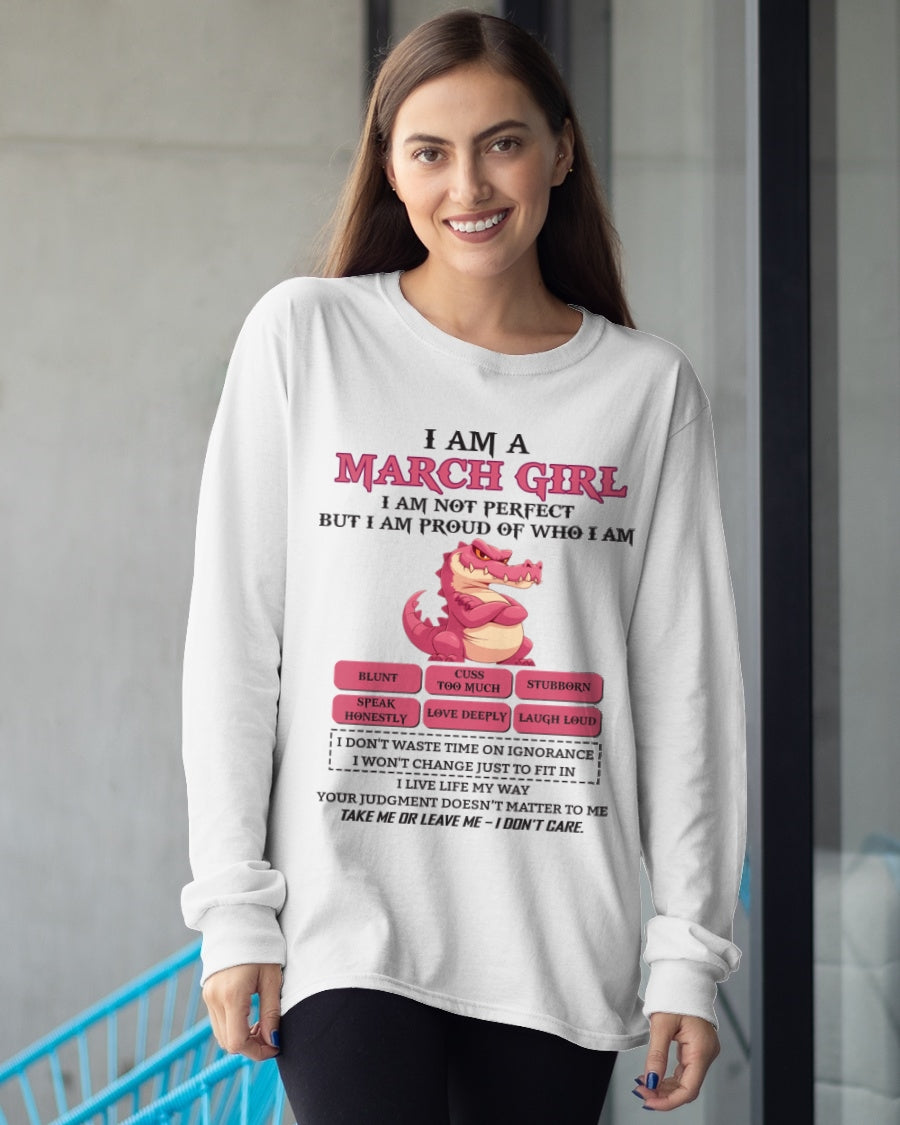 March Girl Shirt – Birthday Gift for Women - KATE03 FMA (SKU10-80-03)