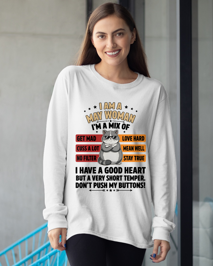 MAY WOMAN SHIRT – Mix Personality No Filter – Birthday Gift (SKU2604-277-05)