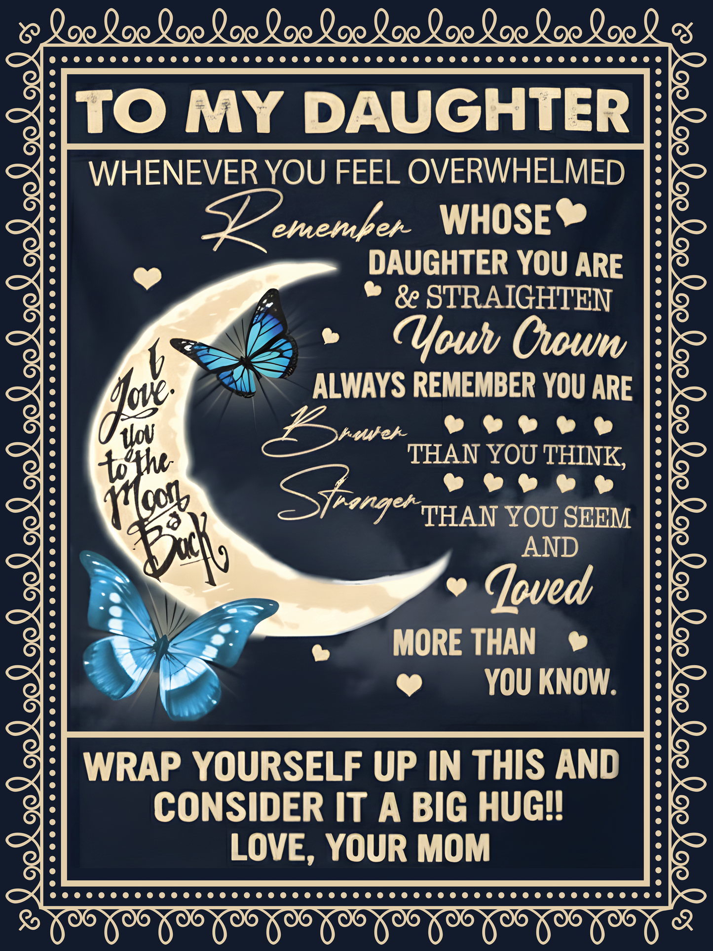 Special Gift For Your Daughter Blanket - From Mom (SKUB12-259)