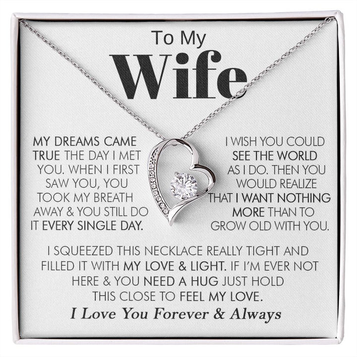 TO MY WIFE - GIFT FROM HUSBAND "My Love and Light" - Forever Love Necklace
