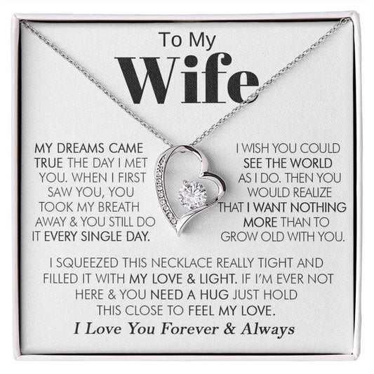 TO MY WIFE - GIFT FROM HUSBAND "My Love and Light" - Forever Love Necklace