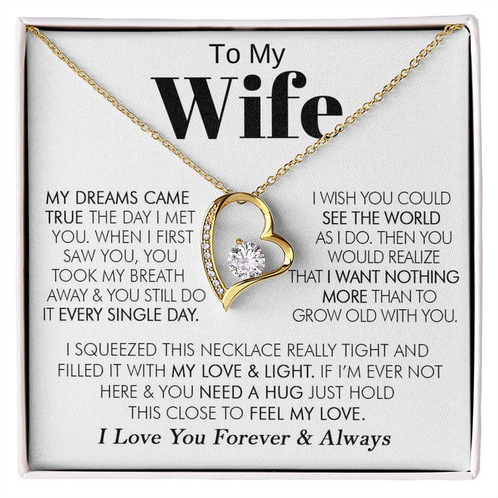 TO MY WIFE - GIFT FROM HUSBAND "My Love and Light" - Forever Love Necklace