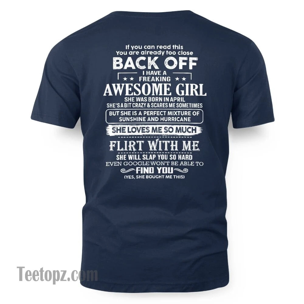 April – Awesome Girlfriend Born In April – Special gift for your Boyfriend – From Wife KATE04 (SKU06-17-04)