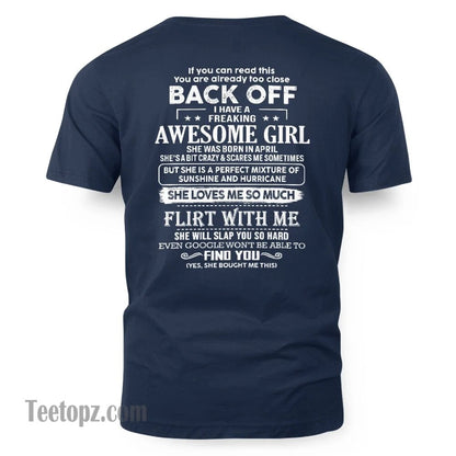 April – Awesome Girlfriend Born In April – Special gift for your Boyfriend – From Wife KATE04 (SKU06-17-04)