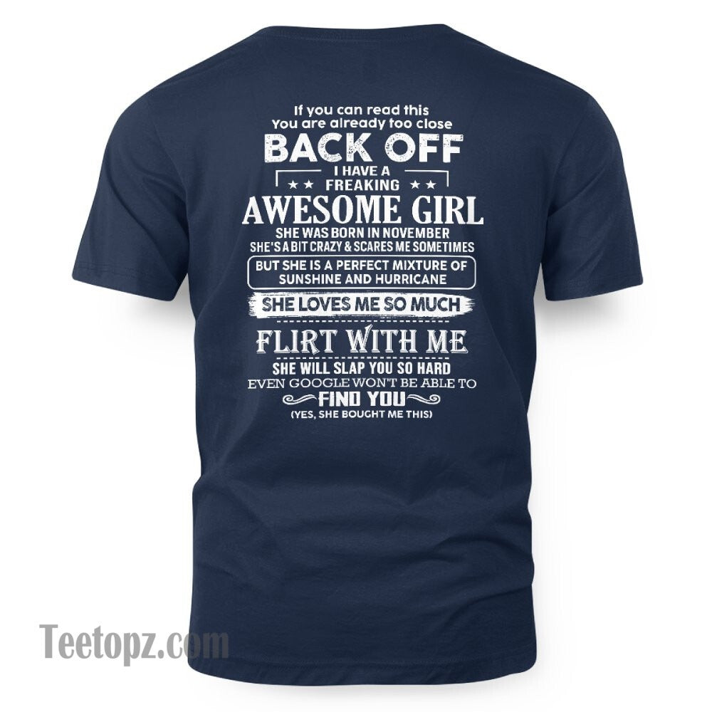 November – Awesome Girlfriend Born In November – Special gift for your Boyfriend – From Wife KATE11 (SKU06-17-11)