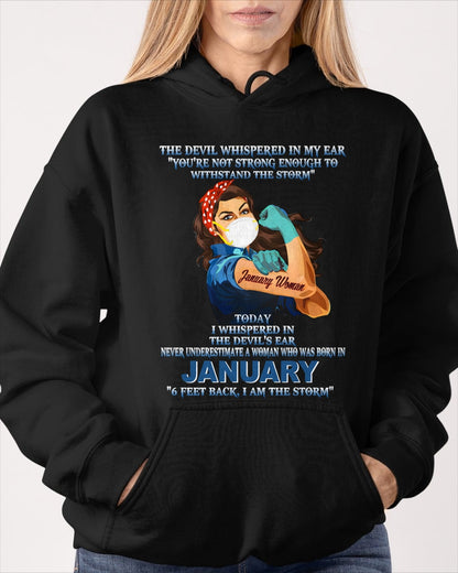 Never Underestimate A Woman Born In January – January Woman “I Am The Storm” - FMA / KATE01 (SKU12-322-01)