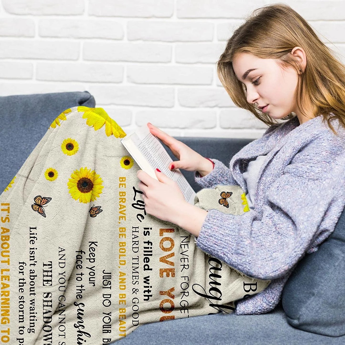 BLANKET FOR DAUGHTER - GIFT FROM MOM - COMFORT & WARMTH GIFT