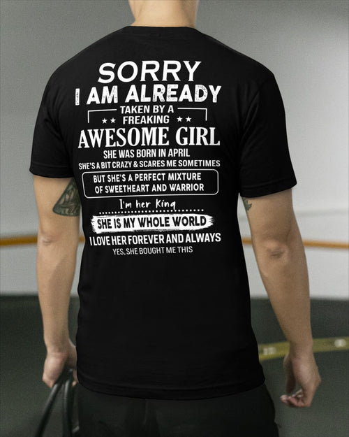 April - Awesome girl - Perfect gift for your boyfriend - (SKU04-86-04) - From Wife KATE04