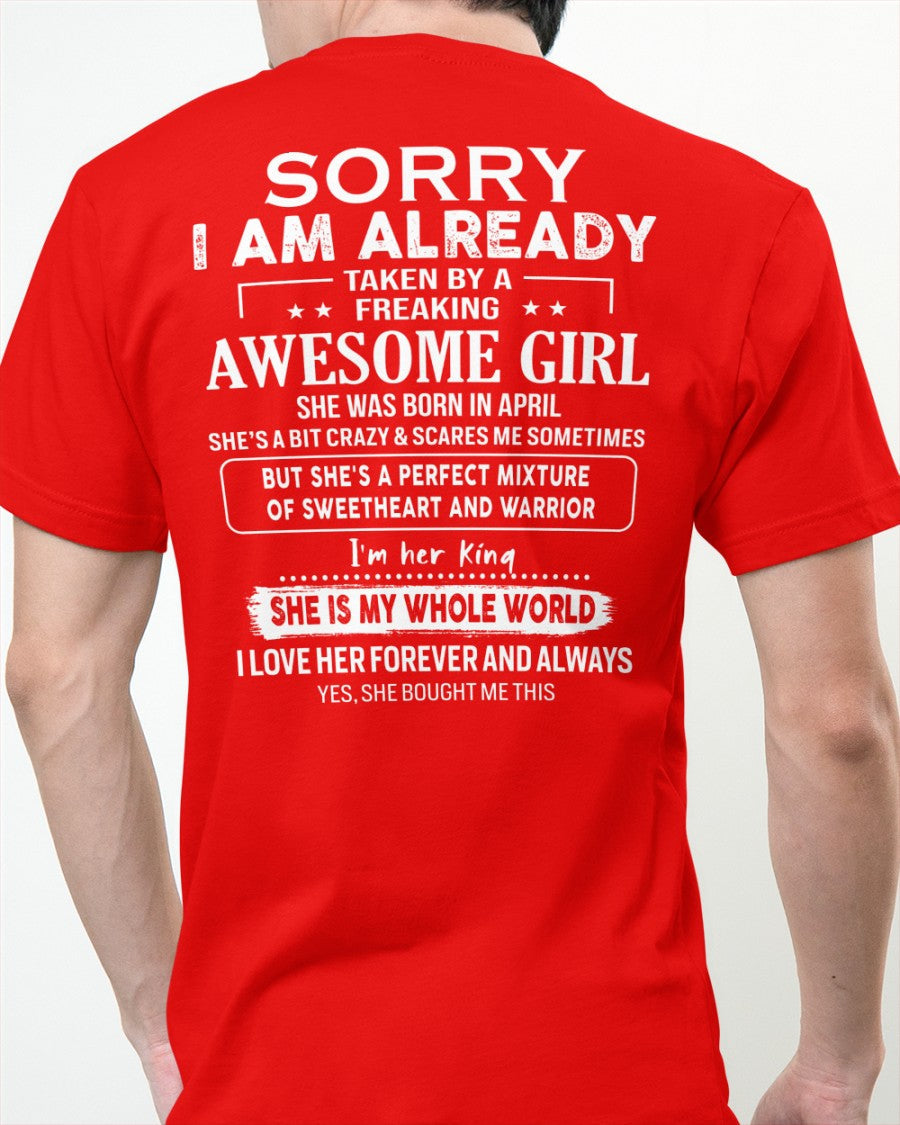 April - Awesome girl - Perfect gift for your boyfriend - (SKU04-86-04) - From Wife KATE04