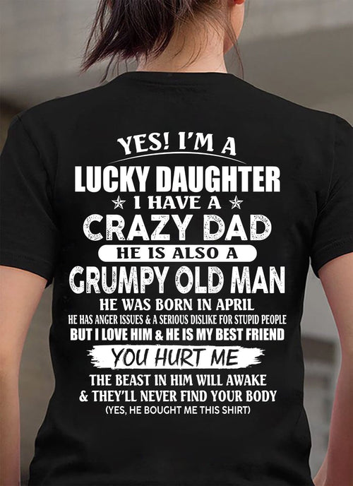 April - Awesome Grumpy Old Dad - Special gift for your daughter From Dad - KATE04 (SKU10-50-04)