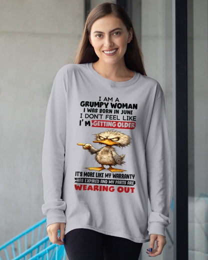 KATE06 - Funny Grumpy Woman Shirt Born in June – Birthday Gift Idea - FMA (SKU2602-175-06)
