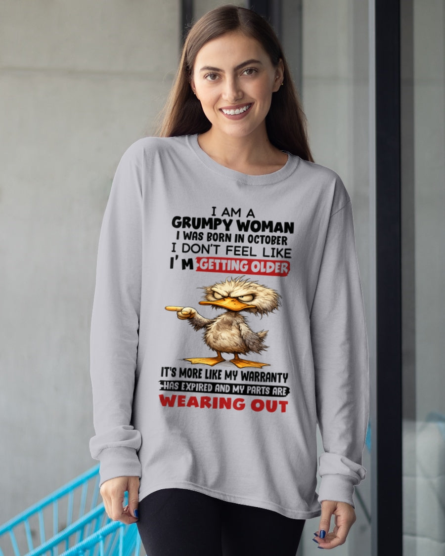 KATE10 - Funny Grumpy Woman Shirt Born in October – Birthday Gift Idea - FMA (SKU2602-175-10)