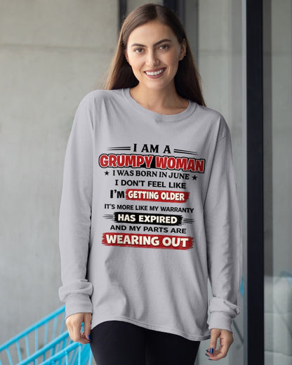 KATE06 - Funny Grumpy Woman Shirt Born in June – Birthday Gift Idea - FMA (SKU2602-177-06)