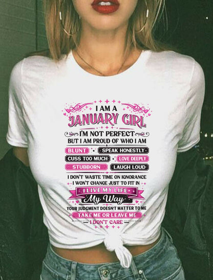 "I AM A JANUARY GIRL" - Birthday Gift For January Girls - FMA KATE01 (SKU26T-01260-01)