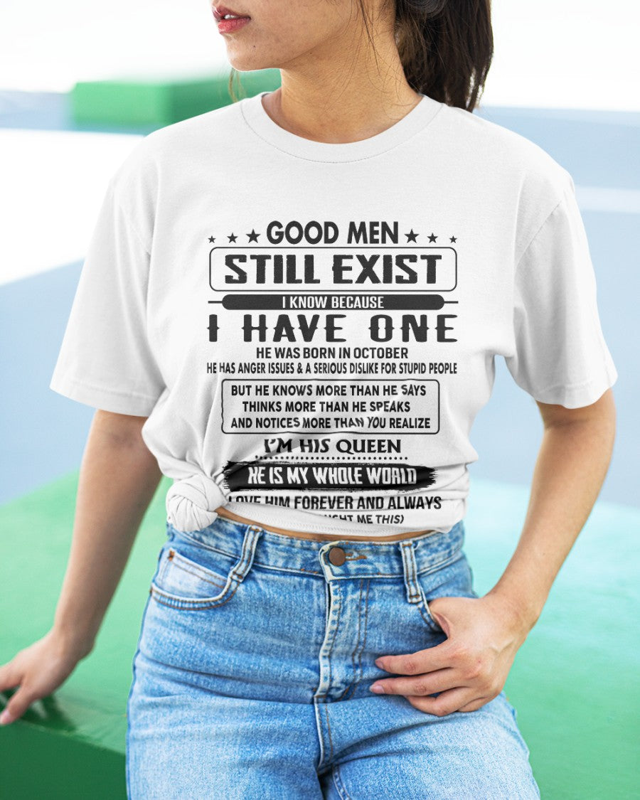 October - Good men Still Exist - gift for your girlfriend, wife from Husband - KATE10 (SKU-GM-10)