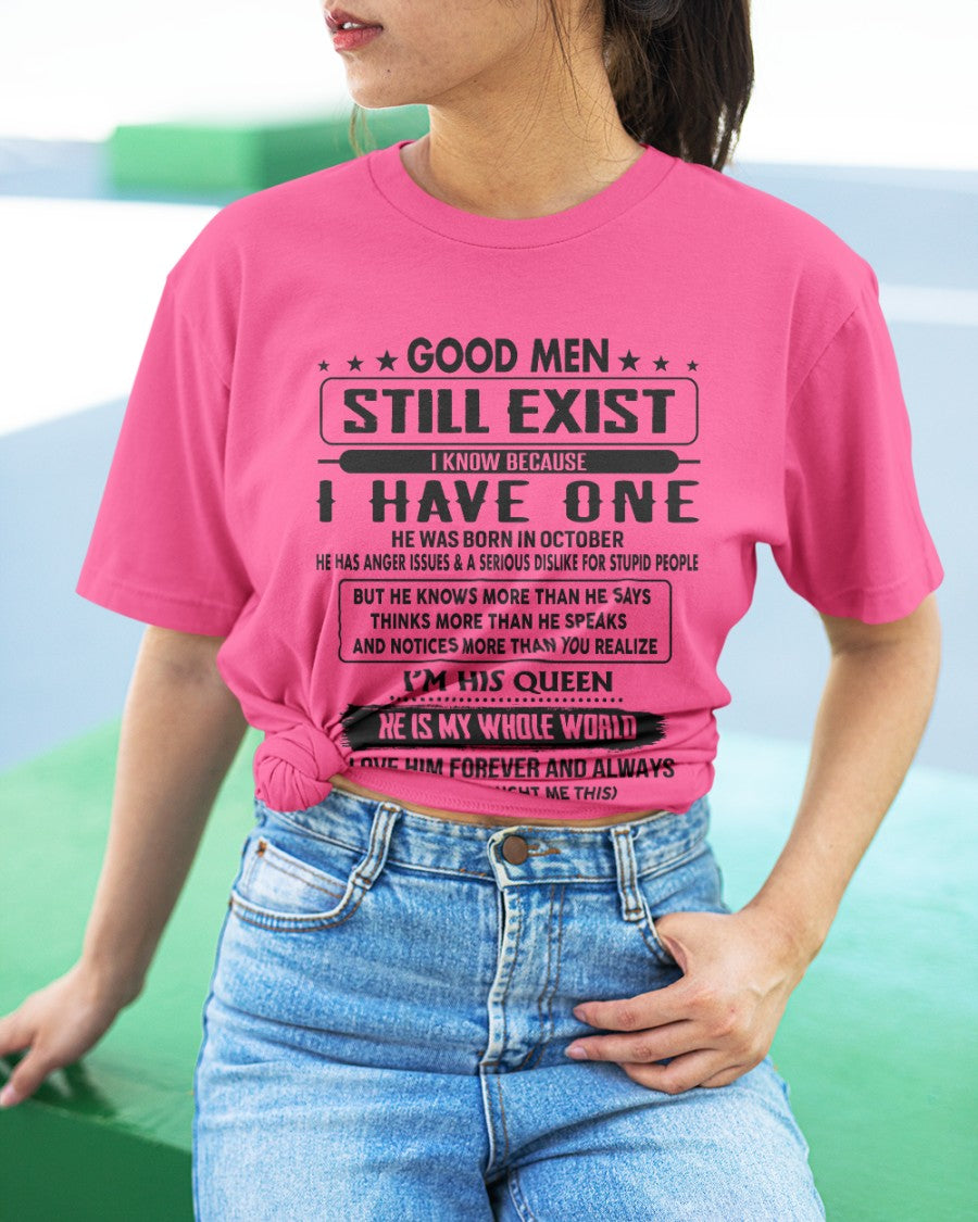 October - Good men Still Exist - gift for your girlfriend, wife from Husband - KATE10 (SKU-GM-10)