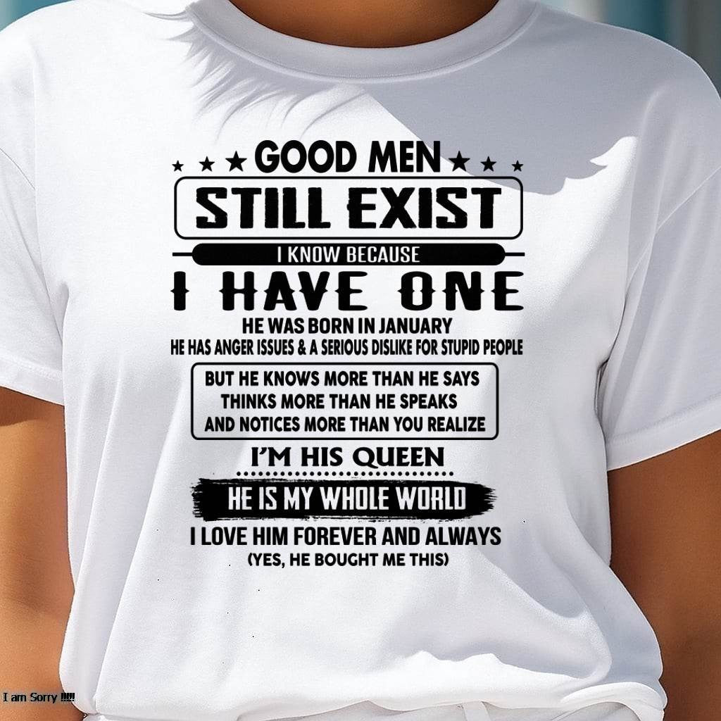 January - Good men Still Exist - gift for your girlfriend, wife from Husband - KATE01 (SKU-GM-01)