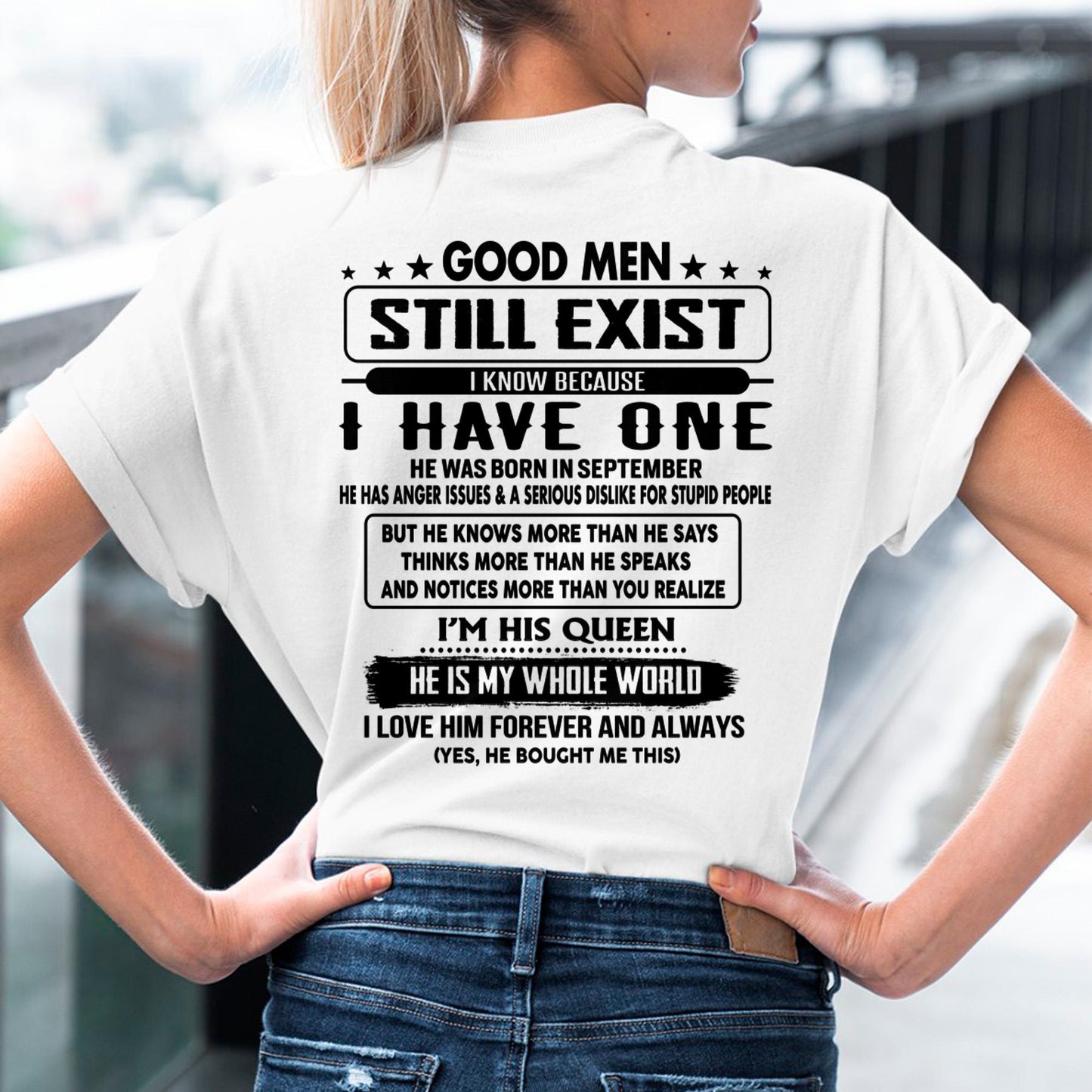 September - Good men Still Exist - gift for your girlfriend, wife from Husband - KATE09 (SKU-GMSAU-09)