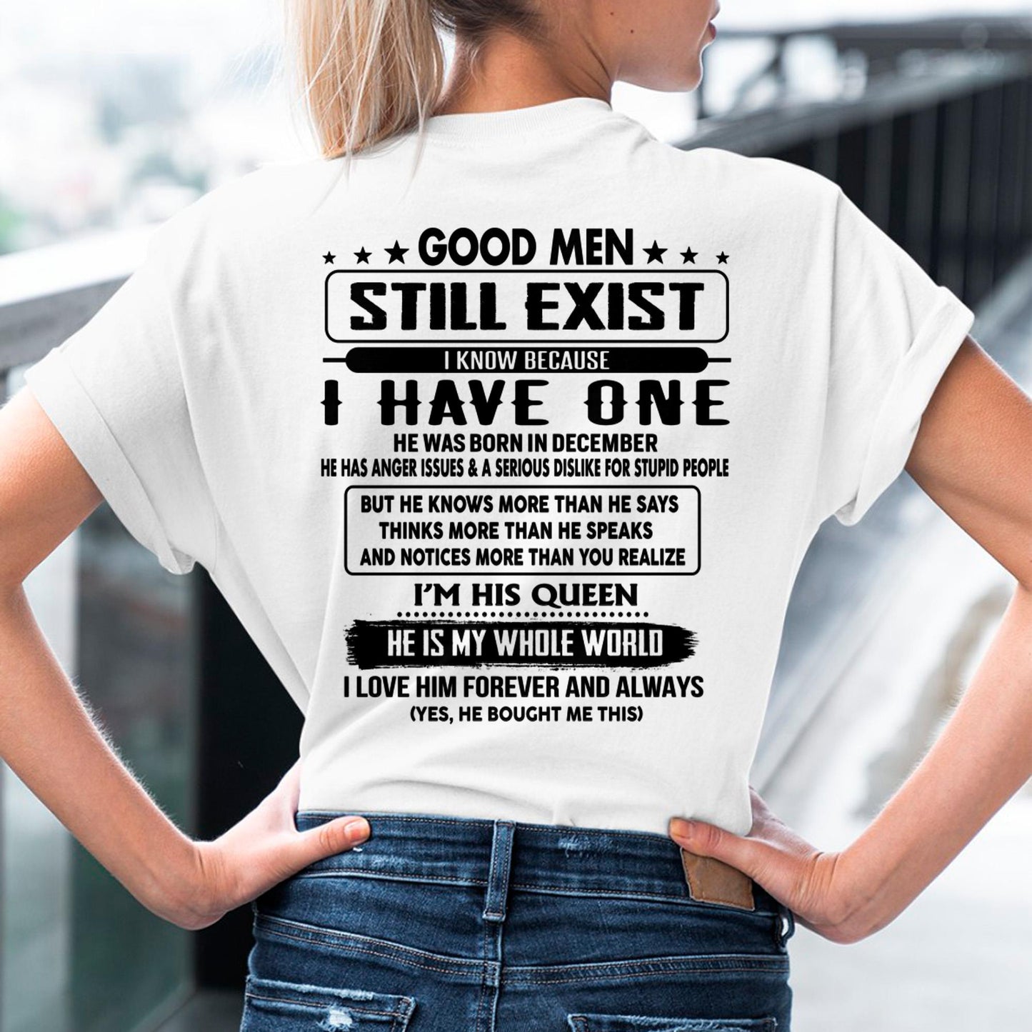 December - Good men Still Exist - gift for your girlfriend, wife from Husband - KATE12 (SKU-GMSAU-12)