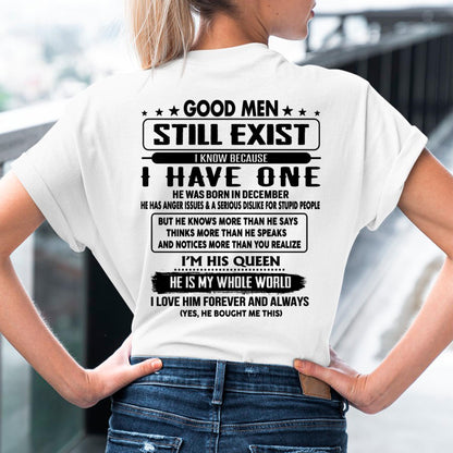 December - Good men Still Exist - gift for your girlfriend, wife from Husband - KATE12 (SKU-GMSAU-12)