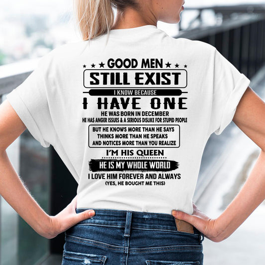 December - Good men Still Exist - gift for your girlfriend, wife from Husband - KATE12 (SKU-GMSAU-12)