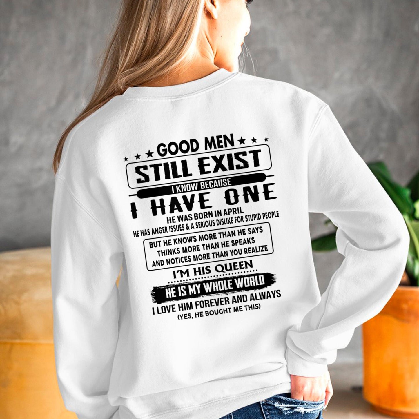 April - Good men Still Exist - gift for your girlfriend, wife from Husband - KATE04 (SKU-GMSAU-04)