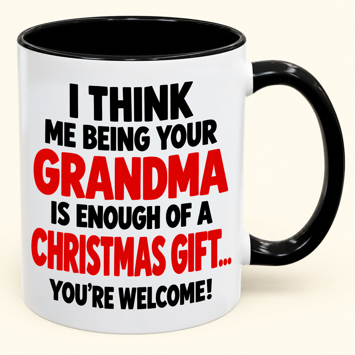 Christmas Mug - Being Your Grandma Is Enough Of A Christmas Gift - Funny Christmas Gift - FROM GRANDMA TO GRANDCHILD (SKU2610-440)