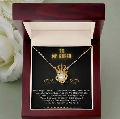 TO MY WIFE "Never Forget That I Love You" - FROM HUSBAND - Premium Love Knot Necklace