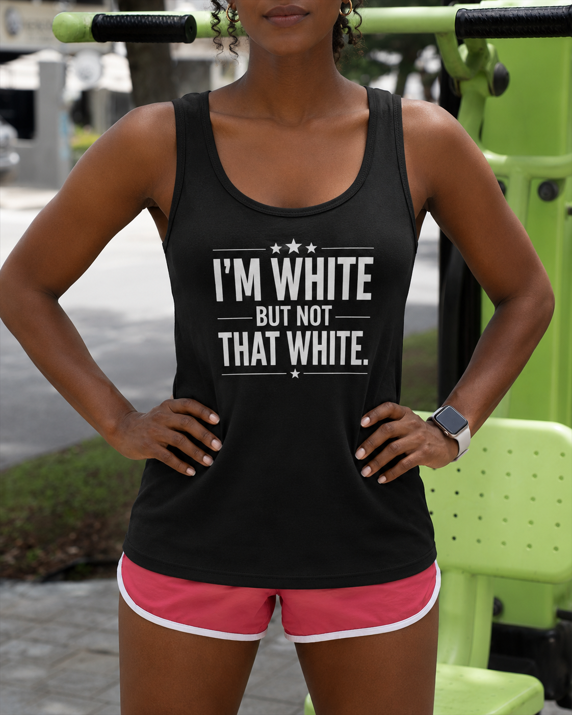 I'M WHITE BUT NOT THAT WHITE - Funny Adult Humor T-Shirt