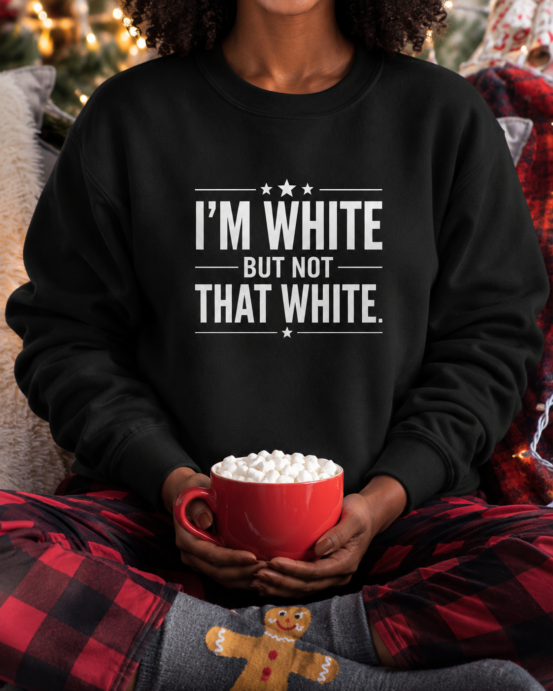 I'M WHITE BUT NOT THAT WHITE - Funny Adult Humor T-Shirt