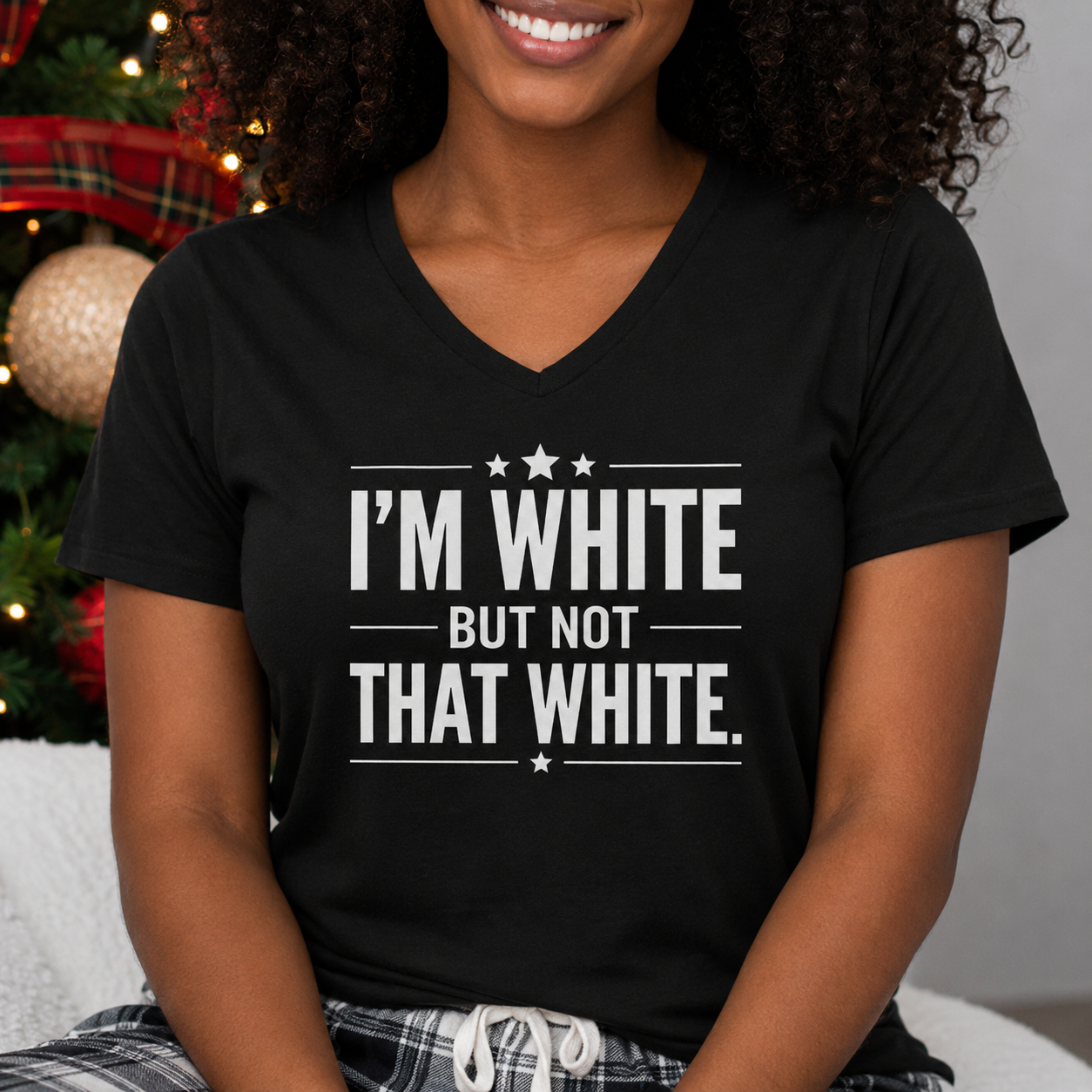 I'M WHITE BUT NOT THAT WHITE - Funny Adult Humor T-Shirt