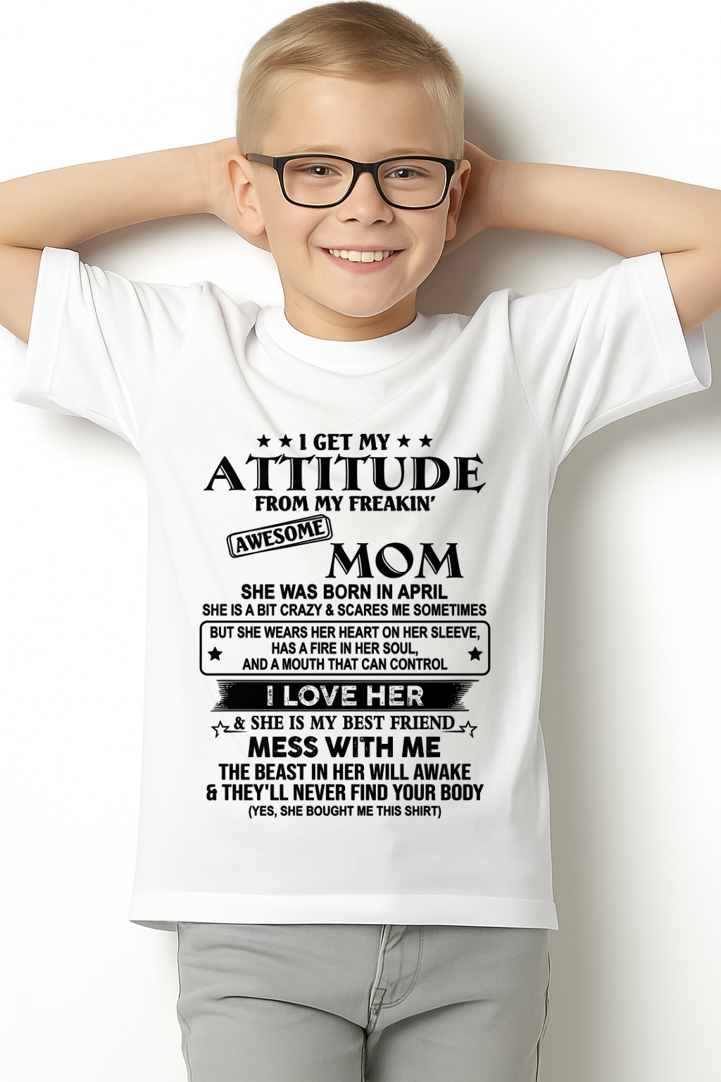 APRIL - AWESOME MOM - PERFECT GIFT FOR YOUR MOM - (SKU2606-125-04)