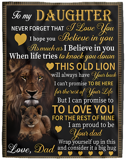 Special Gift For Your Daughter Blanket - From Dad