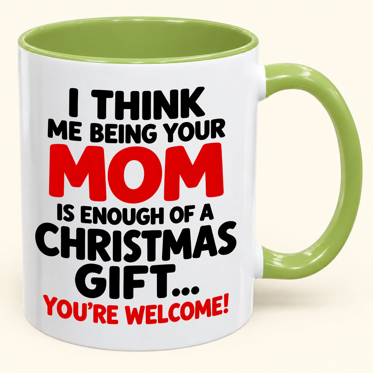 Christmas Mug From Mom - Being Your Mom Is Enough Of A Gift - Funny Christmas Gift For Child (SKU2610-275)