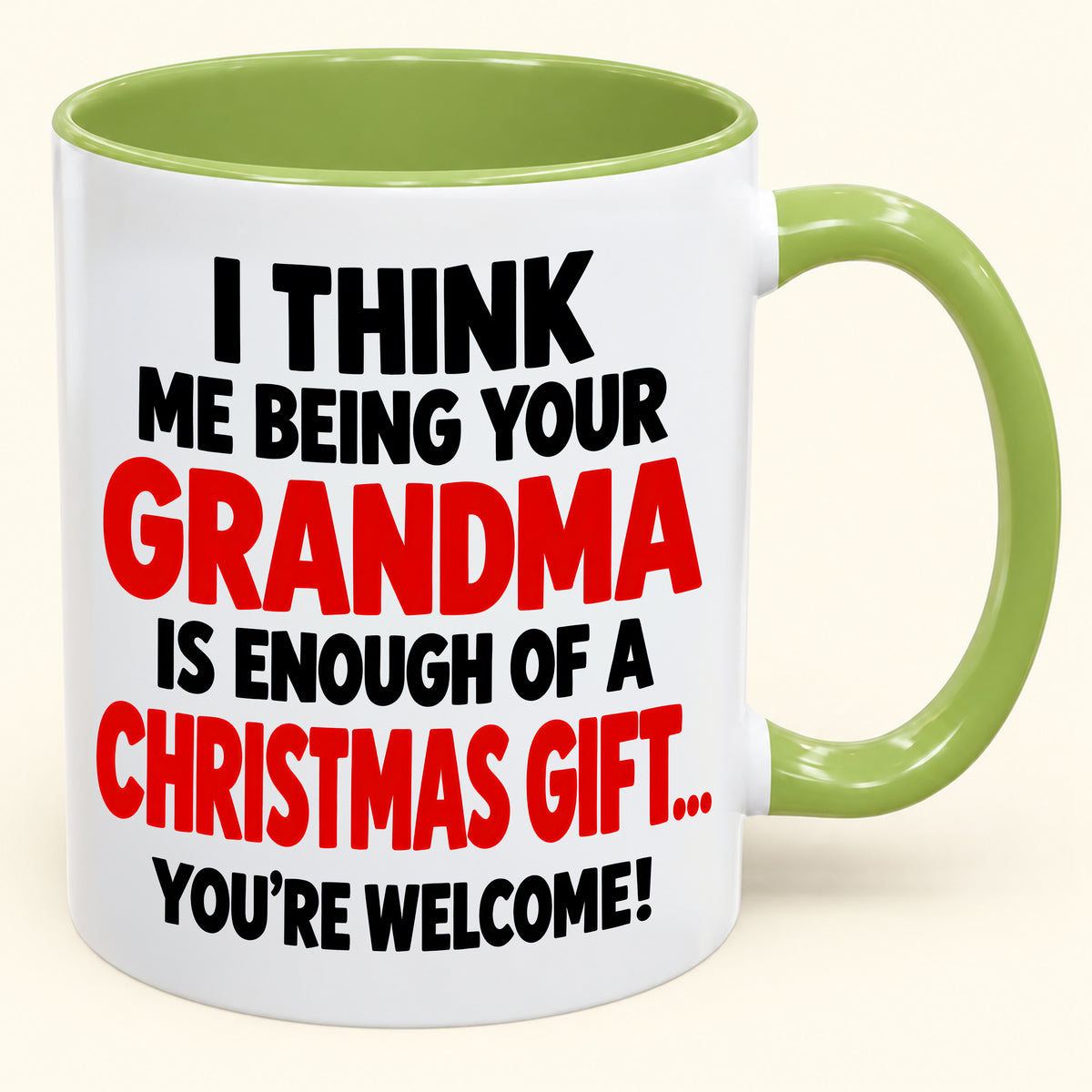 Christmas Mug - Being Your Grandma Is Enough Of A Christmas Gift - Funny Christmas Gift - FROM GRANDMA TO GRANDCHILD (SKU2610-440)
