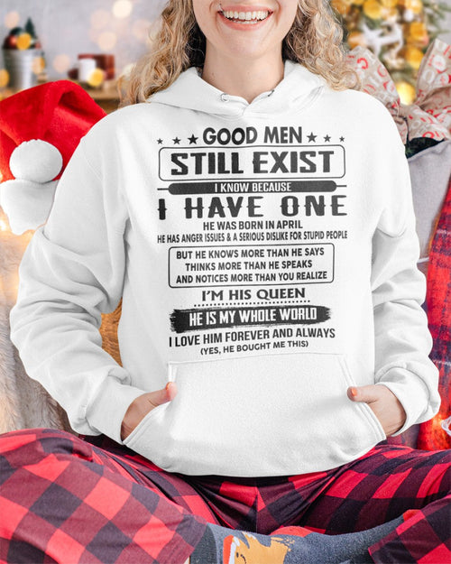 April - Good men Still Exist - gift for your girlfriend, wife from Husband - KATE04 (SKU-GM-04)
