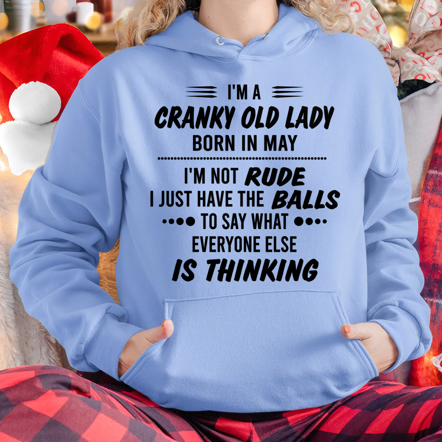 MAY – Cranky Old Lady “Not Rude Just Honest” Shirt – Funny Birthday Gift for Women (SKU2604-128-05)