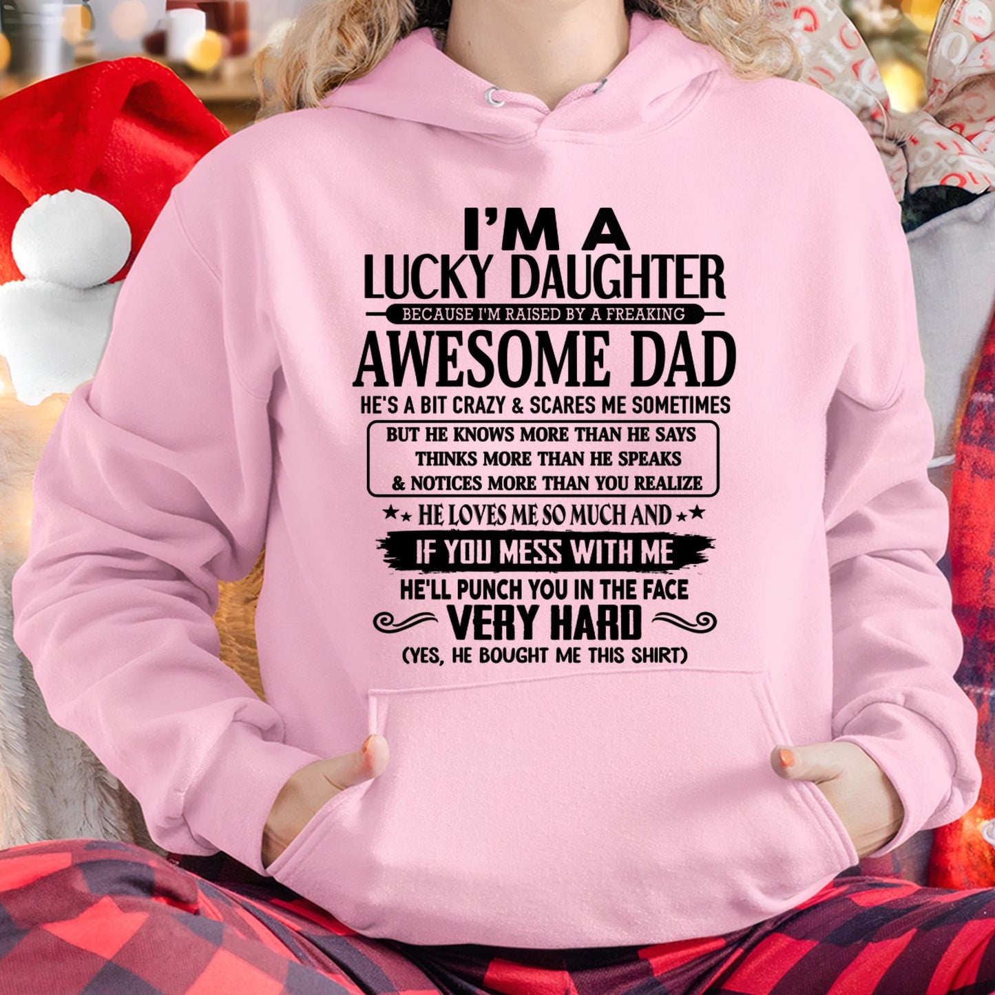 I'm Lucky Daughter - Gift for Daughter from Dad - KATE00 (SKU-TLUCKYDD-00)