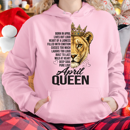 APRIL – April Queen – Born In April – Living Legend Wild At Heart Very Rare – Birthday Gift – Women Shirt (SKU2603-27-04)