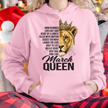 MARCH – March Queen – Born In March – Living Legend Wild At Heart Very Rare – Birthday Gift – Women Shirt (SKU2603-27-03)