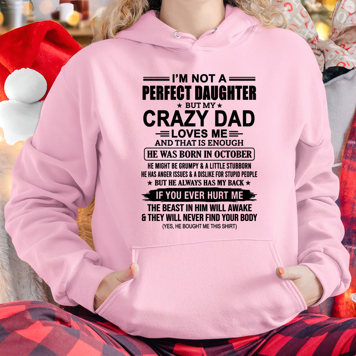 OCTOBER - CRAZY DAD - PERFECT GIFT FOR YOUR DAUGHTER - (SKU2606-357-10)