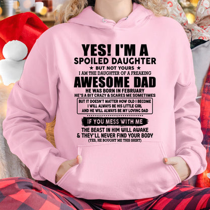 February - I'm Spoiled Daughter - Gift for Daughter from Dad - KATE02 (SKU-TDD1206-02)