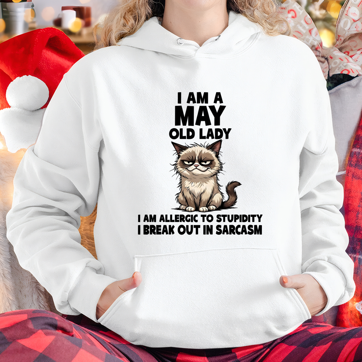 MAY – January Old Lady Sarcasm Cat Shirt – Funny Birthday Gift for Women (SKU2604-177-05)