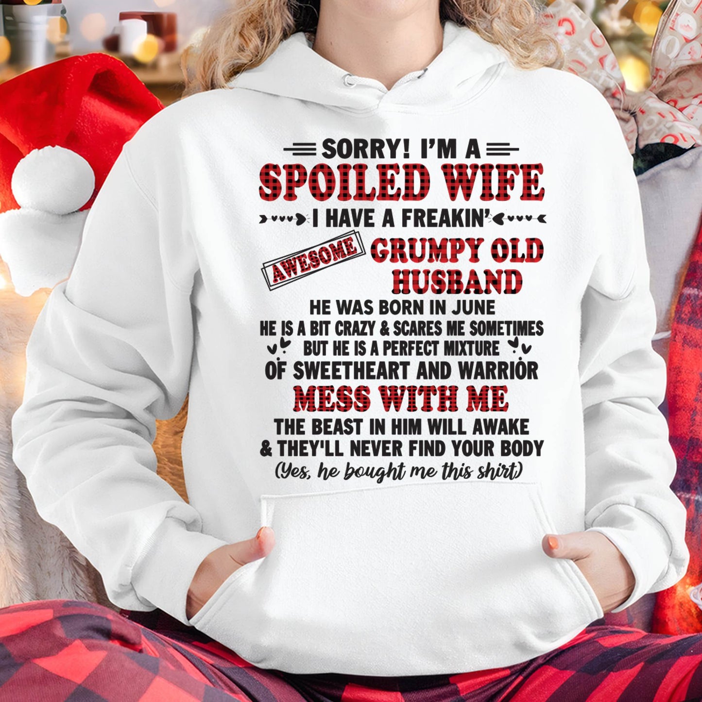 JUNE - SPOILED WIFE OF AWESOME GRUMPY OLD HUSBAND - PERFECT GIFT  FROM HUSBAND - KATE06 (SKU12-111-06)