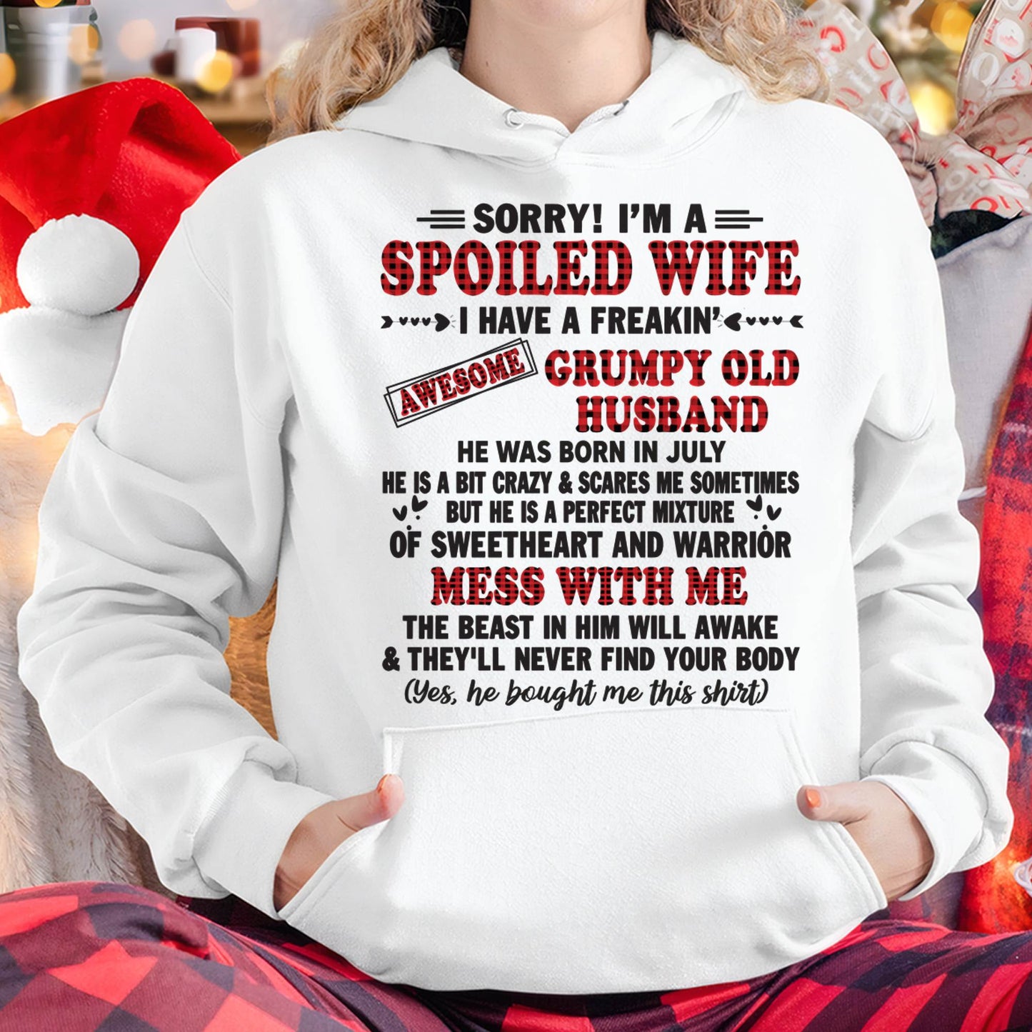 JULY - SPOILED WIFE OF AWESOME GRUMPY OLD HUSBAND - PERFECT GIFT  FROM HUSBAND - KATE07 (SKU12-111-07)