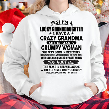 DECEMBER - LUCKY GRANDDAUGHTER OF CRAZY GRANDMA - PERFECT GIFT FROM GRANDMA - KATE12 (SKU12-146-12)