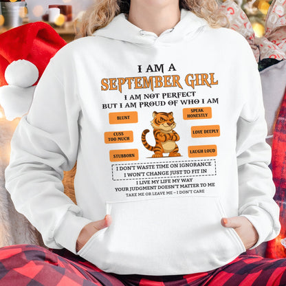 "I AM A SEPTEMBER GIRL" - Birthday Gift For September Girls - FMA KATE09 (SKU26T-01-62-09)