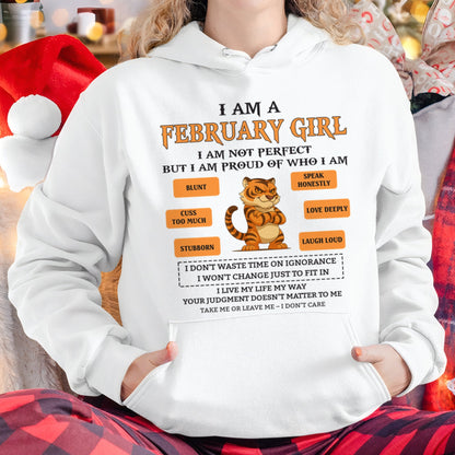 "I AM A FEBRUARY GIRL" - Birthday Gift For February Girls - FMA KATE02 (SKU26T-01-62-02)